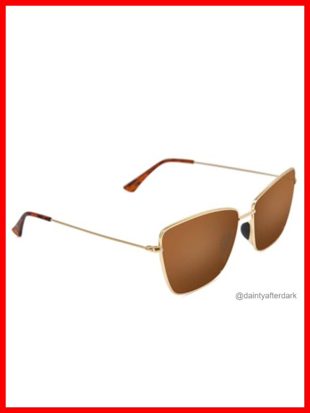 Unbranded Oversized Metal Cat-Eye Polarized Sunglasses Tangle Free